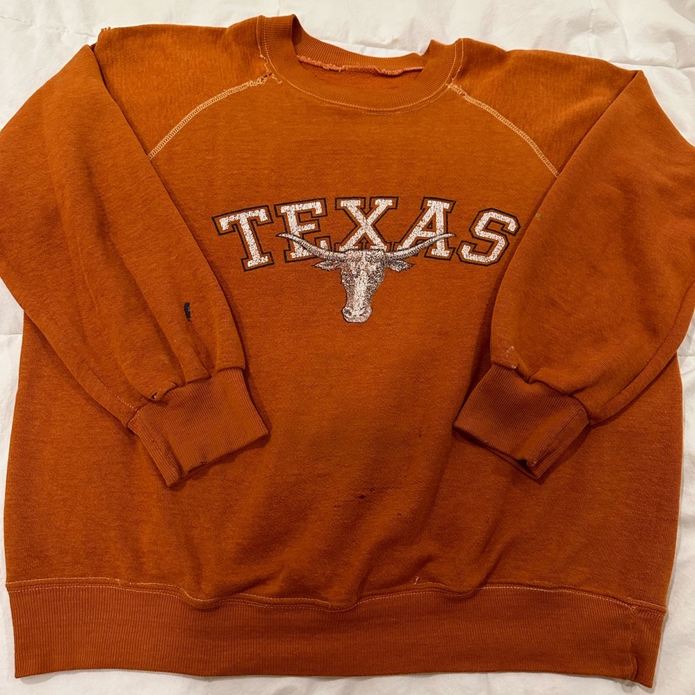 VINTAGE RARE University of Texas UT Longhorns sweatshirt no tag - L/XL? Unisex
